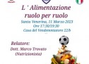 Santa Venerina, sabato 11 marzo una conferenza del dott. Marco Trovato sul tema “L’alimentazione ruolo per ruolo”