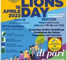 Lions day, appuntamento domenica 16 a Siracusa, Floridia e Rosolini