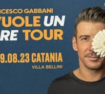 Francesco Gabbani il 9 agosto a Catania per il suo “Ci vuole un fiore tour” Organizzazione di Puntoeacapo con direzione artistica di Nuccio La Ferlita
