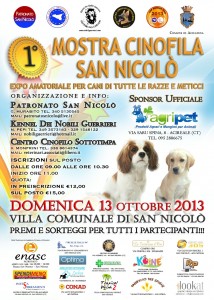 Locandina 1 mostra cinofila San Nicolò