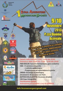 Acireale - 1º Etna Adventure Mountain Sports: la manifestazione sulla sicurezza e lo sport in montagna