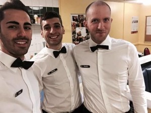 Gli alunni della Croupier Courses International: Luca La Piana , Davide Mannino e Giuseppe Consoli 