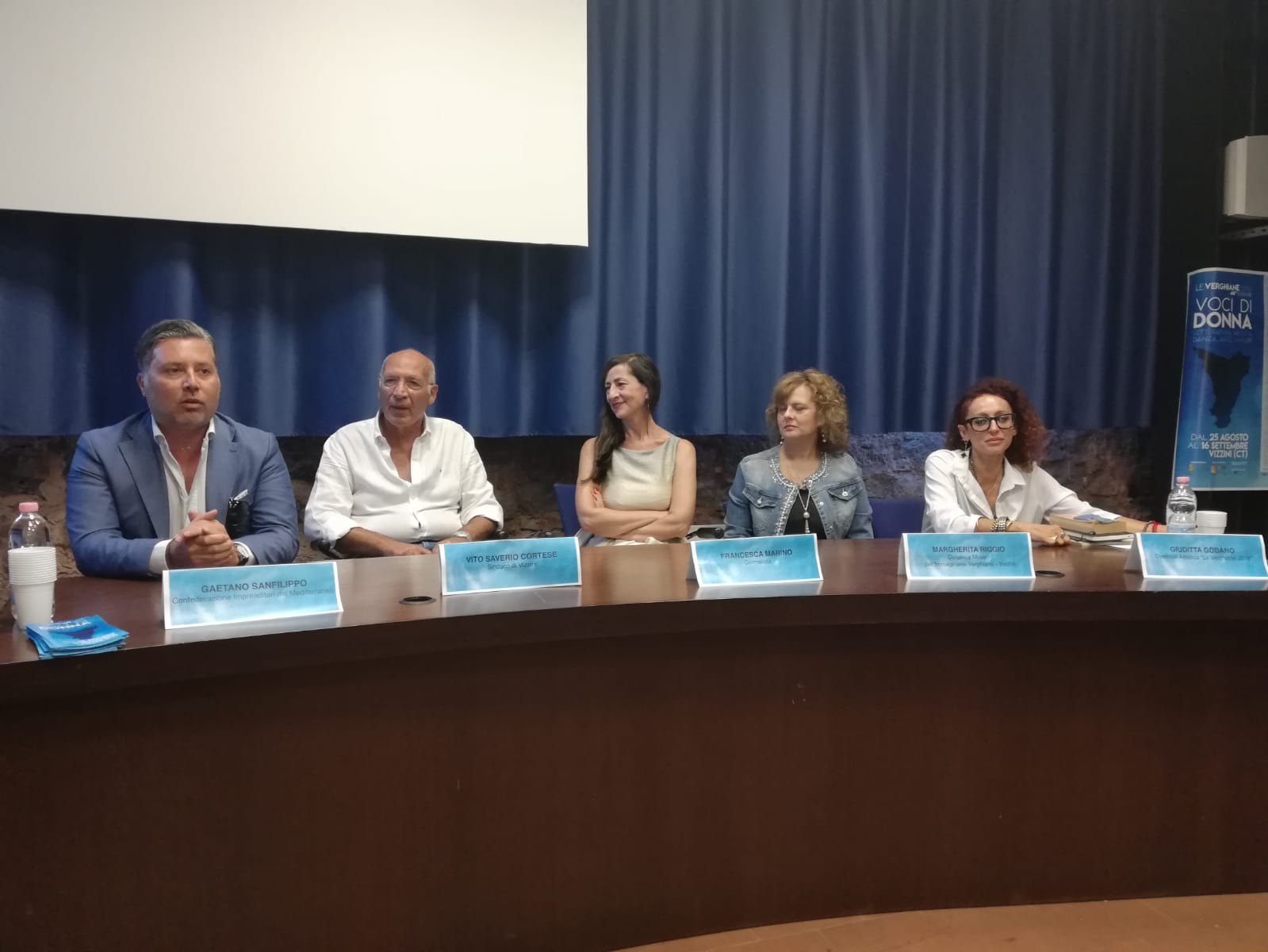 Conferenza stampa "Le Verghiane" del 24 agosto a Le Ciminiere di Catania. 