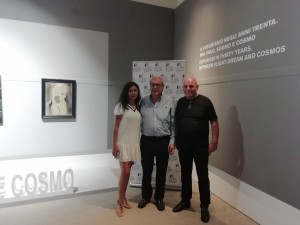 Vittorio Sgarbi tra Florinda Vicari e Gianni Filippini di Sicilia Musei